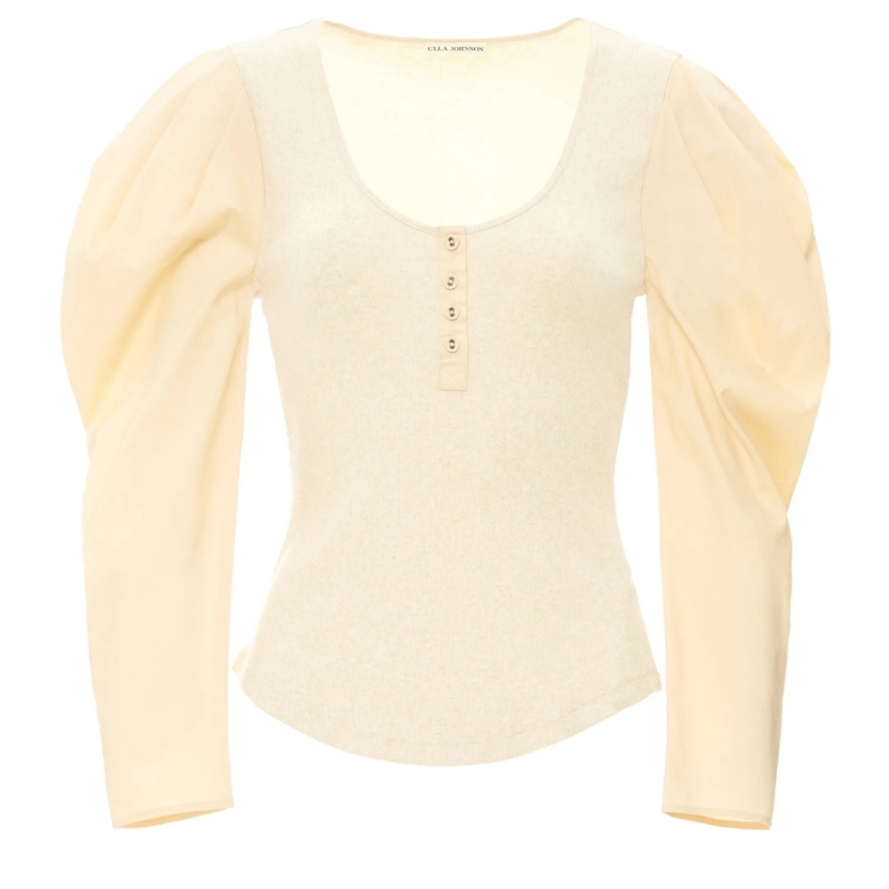 NWOT Ulla Johnson Cream Puff Sleeve Top
